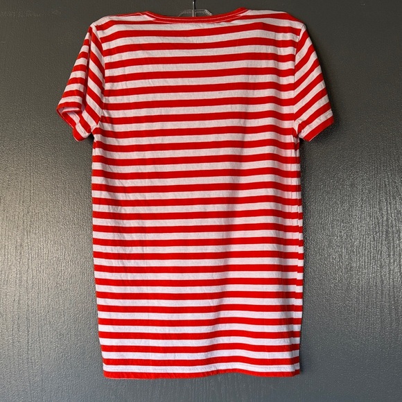 J. Crew Women’s Red and White Striped Collectors Tee with crab - Picture 3 of 4